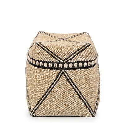 Coffrets et boîtes - Le Panier Beaded Jagged - Noir Naturel - L - BAZAR BIZAR LIVING
