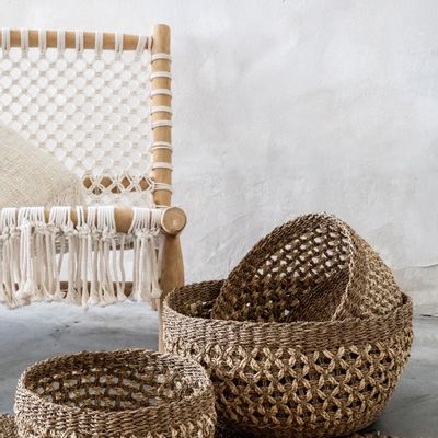 Caskets and boxes - The Phu Quoc Basket - Natural - M - BAZAR BIZAR LIVING