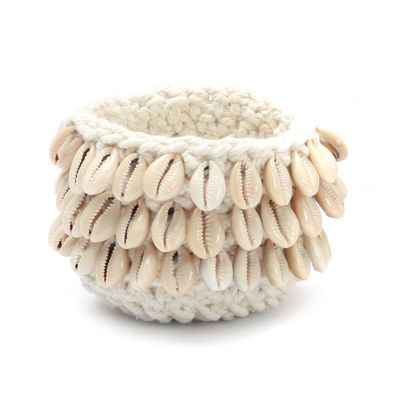 Bougeoirs et photophores  - Le Bougeoir Cowrie Macramé - Naturel - S - BAZAR BIZAR LIVING