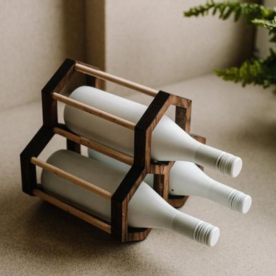 Accessoires pour le vin - Wooden 3 slot wine bottle rack - PROMIDESIGN