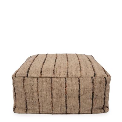 Ottomans - The Oh My Gee Pouffe - Beige Black - BAZAR BIZAR - COASTAL LIVING