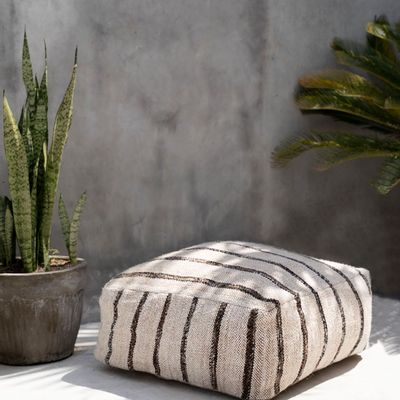 Ottomans - The Oh My Gee Pouffe - Bohemian White - BAZAR BIZAR LIVING