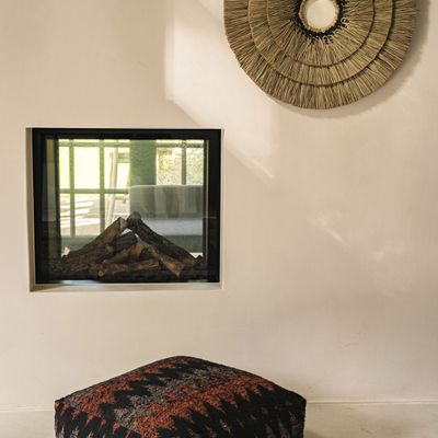 Ottomans - The Oh My Gee Pouffe - Black Orange - BAZAR BIZAR LIVING