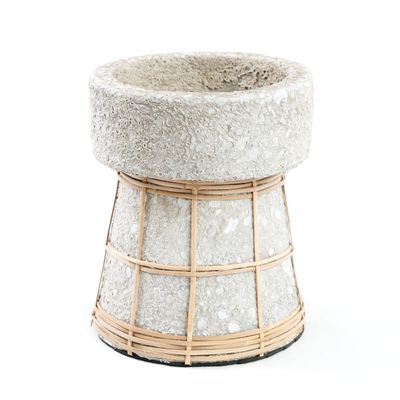 Candlesticks and candle holders - The Serene Candle Holder - Concrete Natural - M - BAZAR BIZAR LIVING