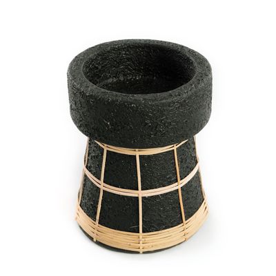 Candlesticks and candle holders - The Serene Candle Holder - Black Natural - M - BAZAR BIZAR LIVING