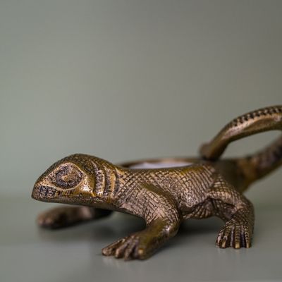 Bougeoirs et photophores  - Le Lézard - Laiton - BAZAR BIZAR LIVING