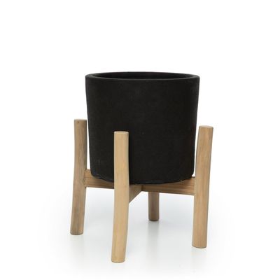 Vases - Jardinière Charcoal Bas - Noir Naturel - S - BAZAR BIZAR LIVING