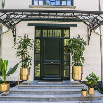 Vases - The Brass Planter on Stand - Brass - L - BAZAR BIZAR LIVING