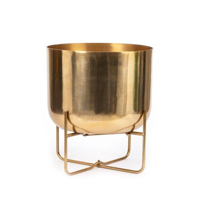 Vases - The Brass Planter on Stand - Brass - XL - BAZAR BIZAR LIVING