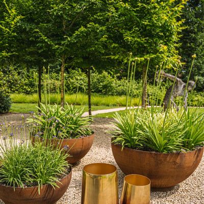 Vases - The Two Tone Brass Planter - Brass - L - BAZAR BIZAR LIVING