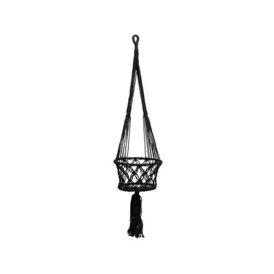 Vases - The Macrame Plant Holder - Black - M - BAZAR BIZAR - COASTAL LIVING