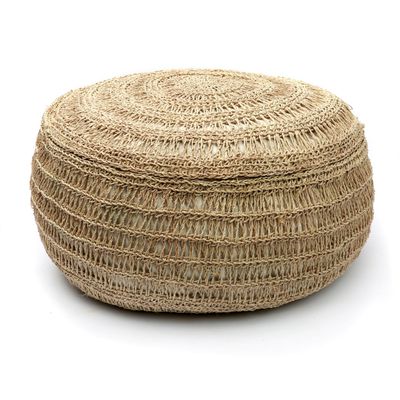 Ottomans - The Seagrass Pouffe - Natural - M - BAZAR BIZAR LIVING