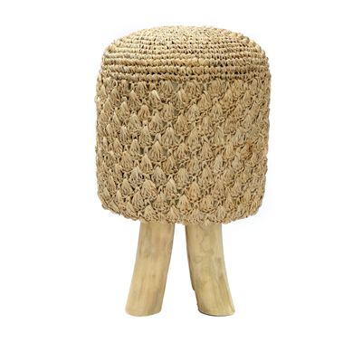 Stools - The Raffia Tressed Stool - BAZAR BIZAR LIVING