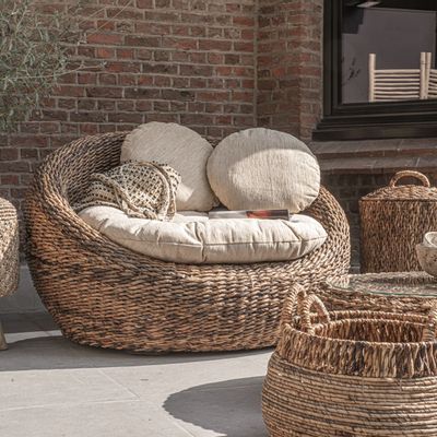 Stools - The Raffia Tressed Stool - BAZAR BIZAR LIVING