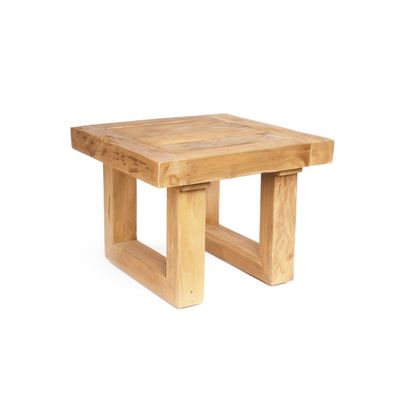 Coffee tables - The Reclaimed Teak Side Table - Natural - BAZAR BIZAR LIVING