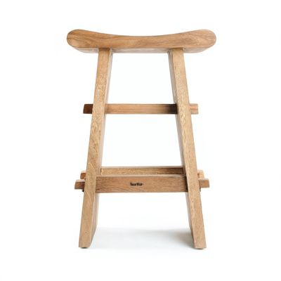 Stools - The Suar Bar Stool - Natural - BAZAR BIZAR LIVING