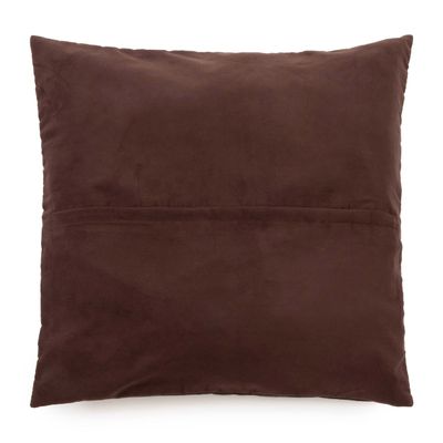 Cushions - The Four Panel Leather Cushion Cover - Choco - 60x60 - BAZAR BIZAR LIVING