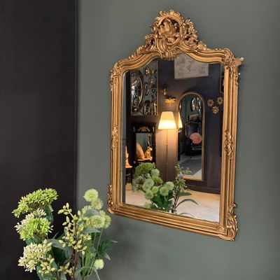 Miroirs - MIROIR ELISE ORNÉ DORÉ 46X72 CM - EMDE