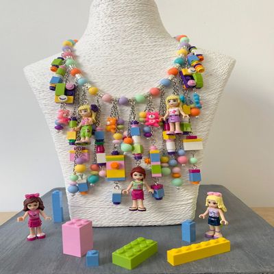 Bijoux - Collier "Lego© and I" - couleurs vives - ANNA KRONIQ