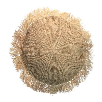 Coussins - La Housse De Coussin Raffia - Ronde - Naturel - 60x60 - BAZAR BIZAR LIVING
