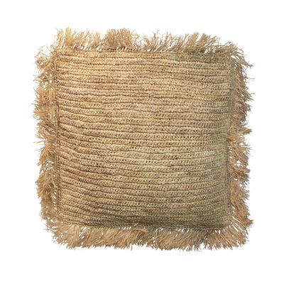 Cushions - The Raffia Cushion Cover Square - Natural - 60x60 - BAZAR BIZAR - COASTAL LIVING