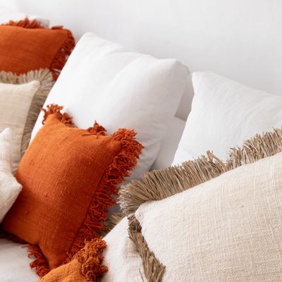 Cushions - The Saint Tropez Cushion Cover - Natural White - 60x60 - BAZAR BIZAR - COASTAL LIVING