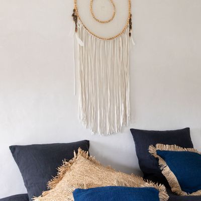 Cushions - The Saint Tropez Cushion Cover - Blue Natural - 50x50 - BAZAR BIZAR LIVING