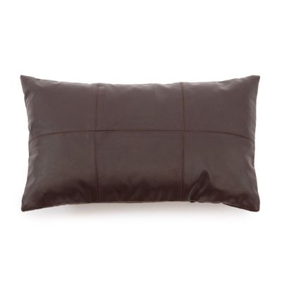 Coussins - La Housse de Coussin Six Leather Panel - Chocolat - 30x50 - BAZAR BIZAR LIVING