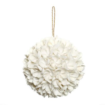 Decorative objects - The Flower Shell Ball - White - L - BAZAR BIZAR LIVING