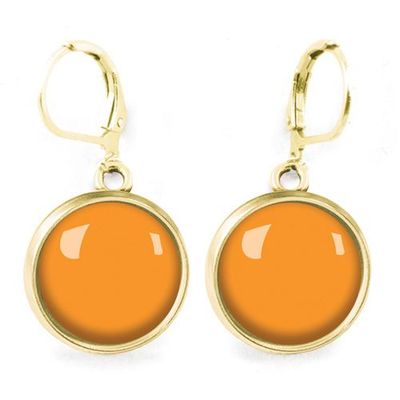 Jewelry - Dangling earrings surgical stainless steel Queen Size Flash Gold - Mangue - LES JOLIES D'EMILIE