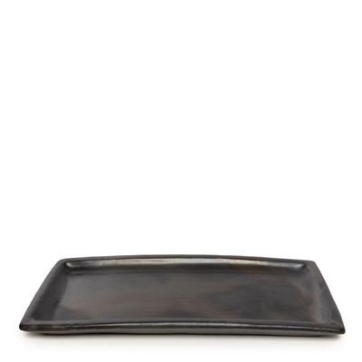 Platter and bowls - The Burned Sushi Plate - Black - L - BAZAR BIZAR - COASTAL LIVING