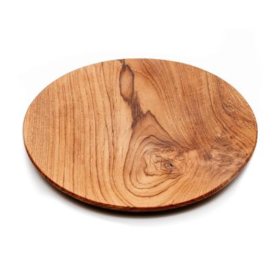 Platter and bowls - The Teak Root Round Plate - L - BAZAR BIZAR LIVING