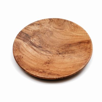 Platter and bowls - The Teak Root Round Plate - M - BAZAR BIZAR LIVING