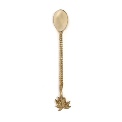Flatware - The Palm Tree Long Spoon - Gold - BAZAR BIZAR - COASTAL LIVING