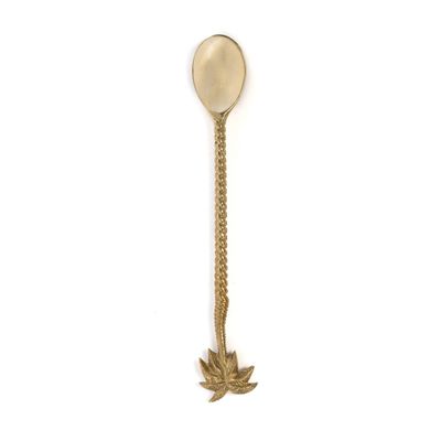 Flatware - The Palm Tree Long Spoon - Gold - BAZAR BIZAR LIVING