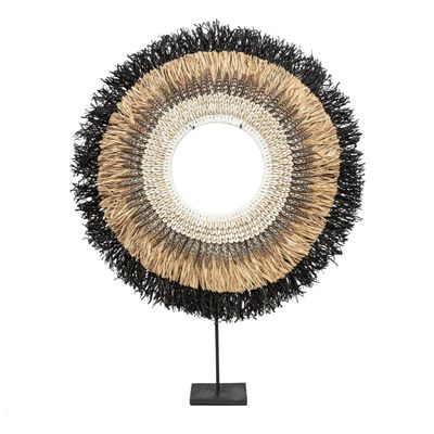 Objets de décoration - Le Mojo Raffia Sur Pied - Naturel Noir -L - BAZAR BIZAR LIVING