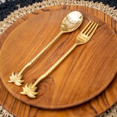 Forks - The Palm Tree Fork - Gold - BAZAR BIZAR - COASTAL LIVING