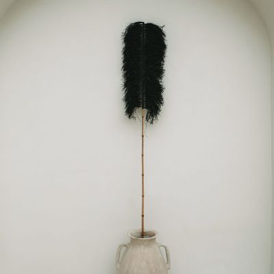 Decorative objects - The Raffia Palmeira - Black - Set of 6 - BAZAR BIZAR LIVING