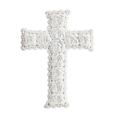 Decorative objects - The Shell Cross - White - L - BAZAR BIZAR LIVING