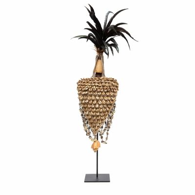 Objets de décoration - Shell Hat Sur Pied - Naturel Noir - BAZAR BIZAR LIVING