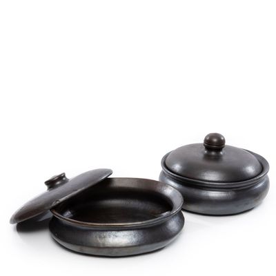 Platter and bowls - The Burned Curry pot - Black - BAZAR BIZAR - COASTAL LIVING
