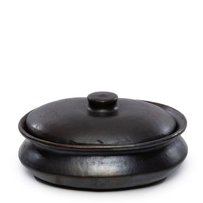 Platter and bowls - The Burned Oval Pot - Black - BAZAR BIZAR - COASTAL LIVING