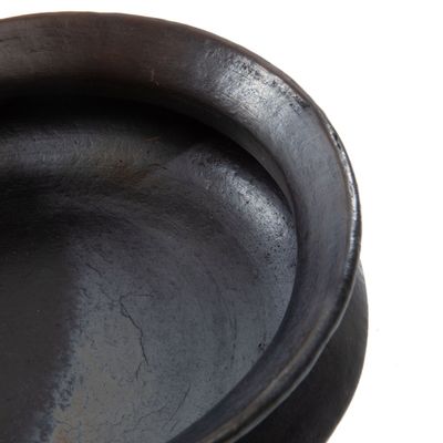 Platter and bowls - The Burned Oval Pot - Black - BAZAR BIZAR LIVING