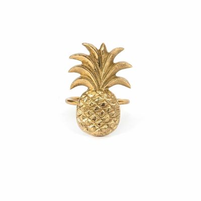 Decorative objects - The Pineapple Napkin Ring - Gold - BAZAR BIZAR LIVING