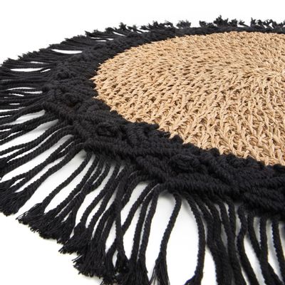 Table mat - The Boho Center Piece - Natural Black - BAZAR BIZAR LIVING