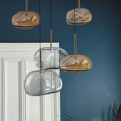 Hanging lights - Round Pebble Chandelier (5) - MOSS SERIES