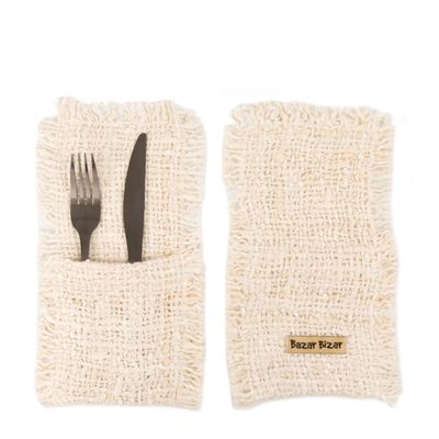 Couverts de service - Le Porte-Couverts Oh My Gee - Créme - Lot De 4 - BAZAR BIZAR LIVING