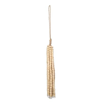 Decorative objects - The Wooden Beads Tassel - Natural - BAZAR BIZAR LIVING