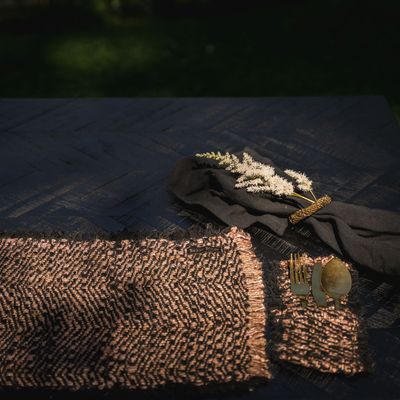 Napkins - The Linen Napkin - Black - Set of 4 - BAZAR BIZAR LIVING