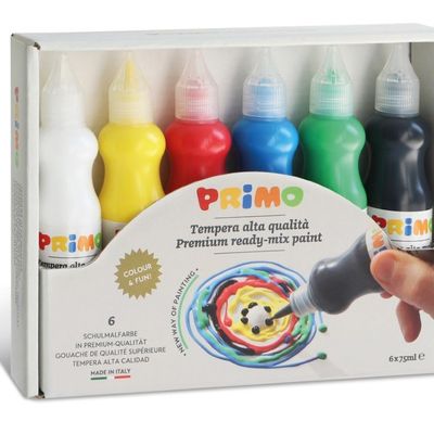 Loisirs créatifs pour enfant - Gouache de qualité supérieure 6 couleurs - PRIMO